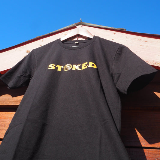 T-shirt black stoked logo