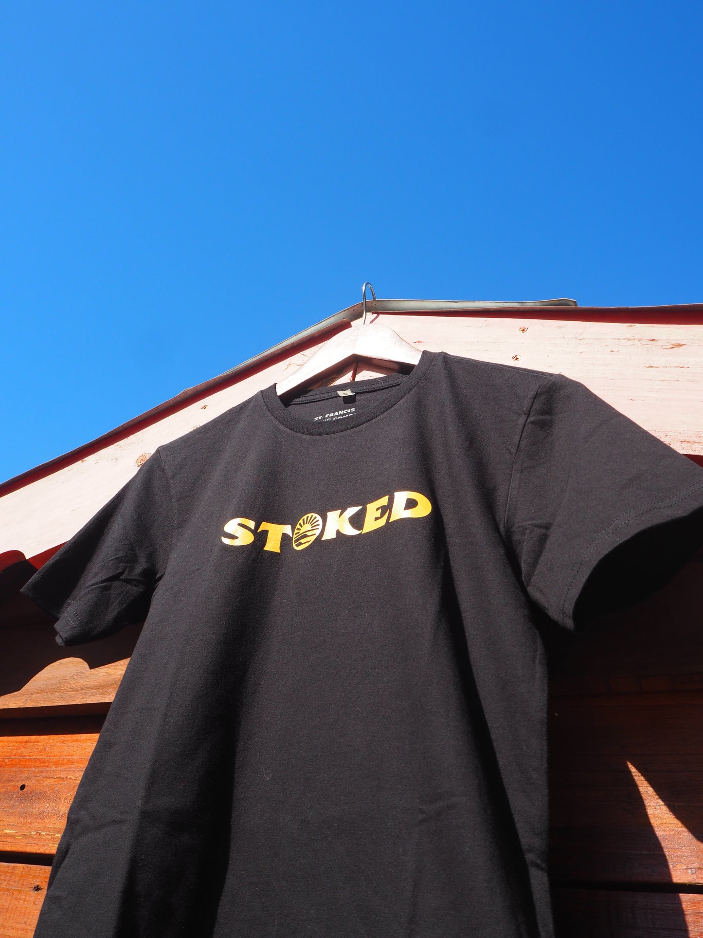 T-shirt black stoked logo
